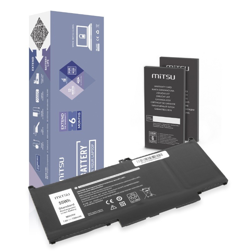 MITSU Battery MXV9V for Dell Latitude