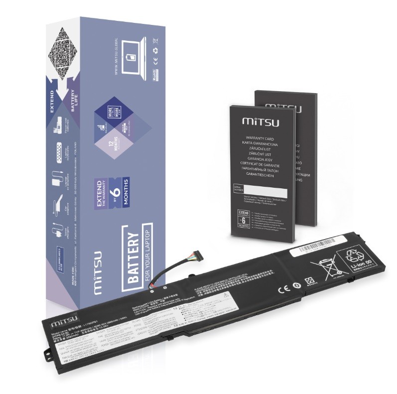 MITSU Battery L17M3PB1 for Lenovo IdeaPad