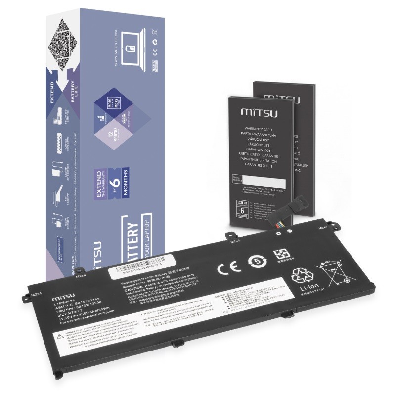 MITSU Battery L18M3P73 for Lenovo ThinkPad