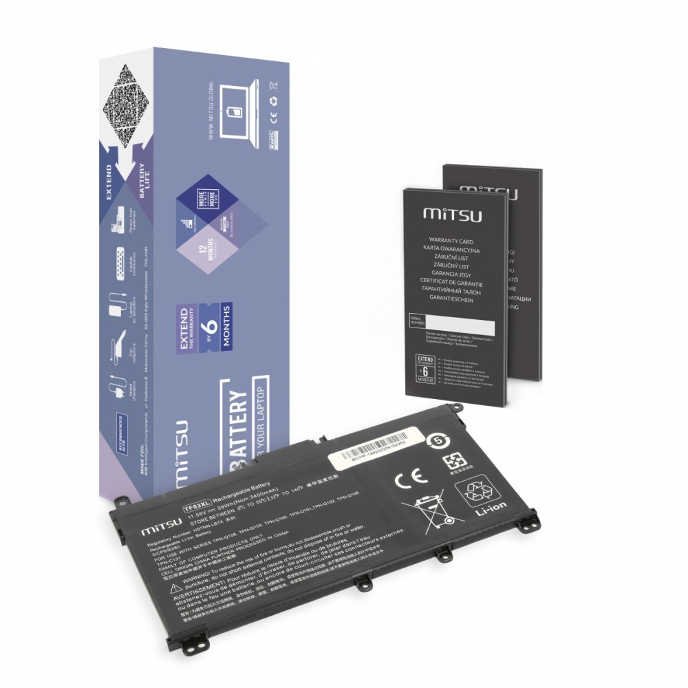 MITSU Battery for HP 14-BP, Pavilion