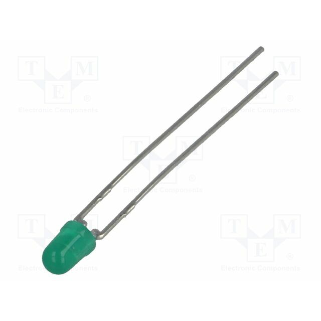 BROADCOM (AVAGO) LED; green; 3mm; 4