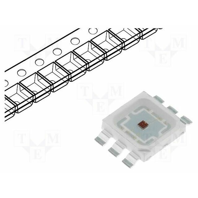 OPTOSUPPLY Power LED; red; 120°; 350mA