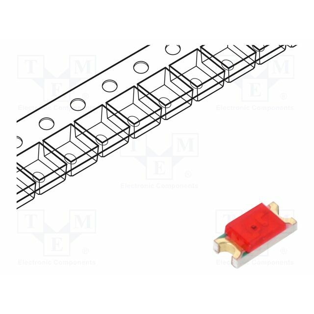 EVERLIGHT LED; red; SMD; 1206; 25mcd