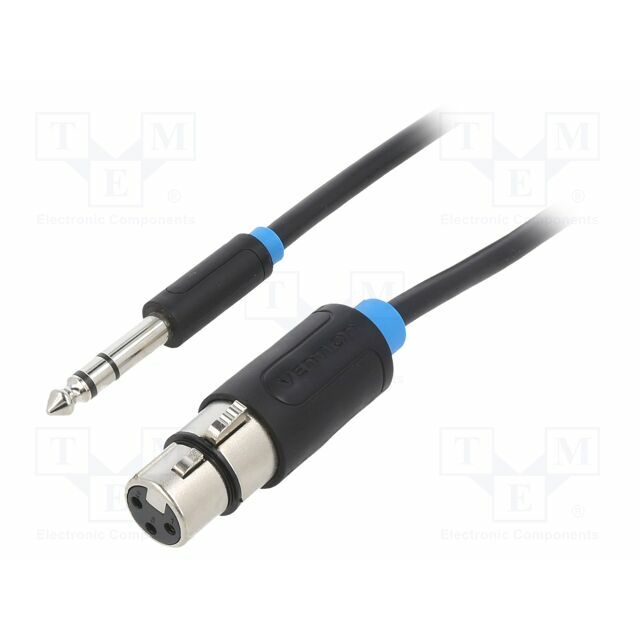 VENTION Cable; Jack 6,3mm 3pin