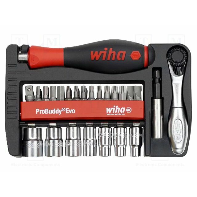 Tools set: screwdriver bits; bag; 1/4&quot