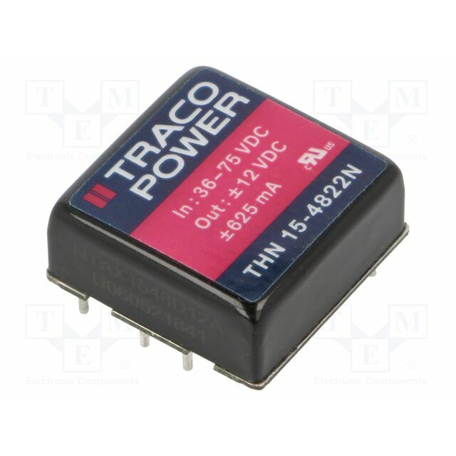 TRACO POWER Converter: DC/DC; 15W; Uin: