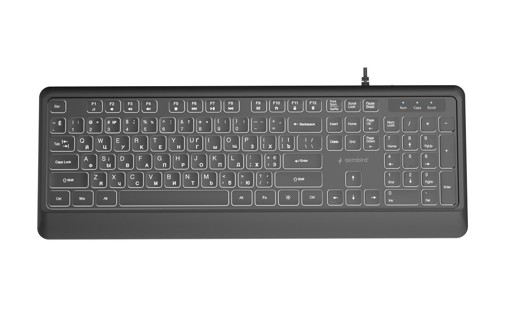 Gembird KB-UML-04-CYRL Plāna vadu tastatūra USB-A