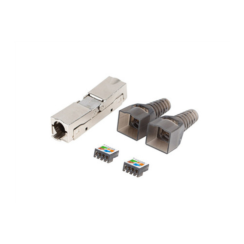 LANBERG RJ 45 coupler; silver; on