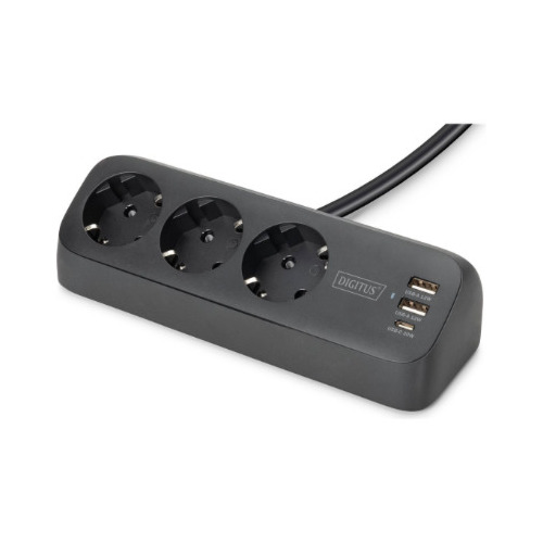 Digitus 3-way office socket strip with