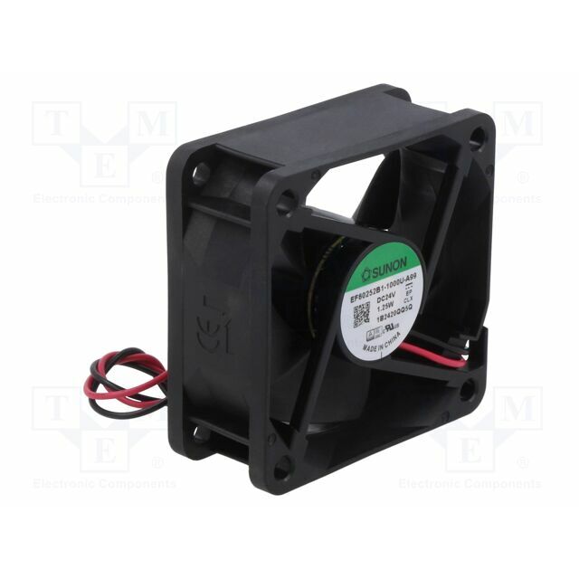 SUNON Fan: DC; 60x60x25mm; axial; 24VDC