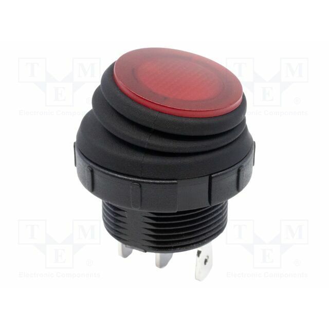 E-SWITCH ROCKER; SPST; Pos: 2; OFF-ON