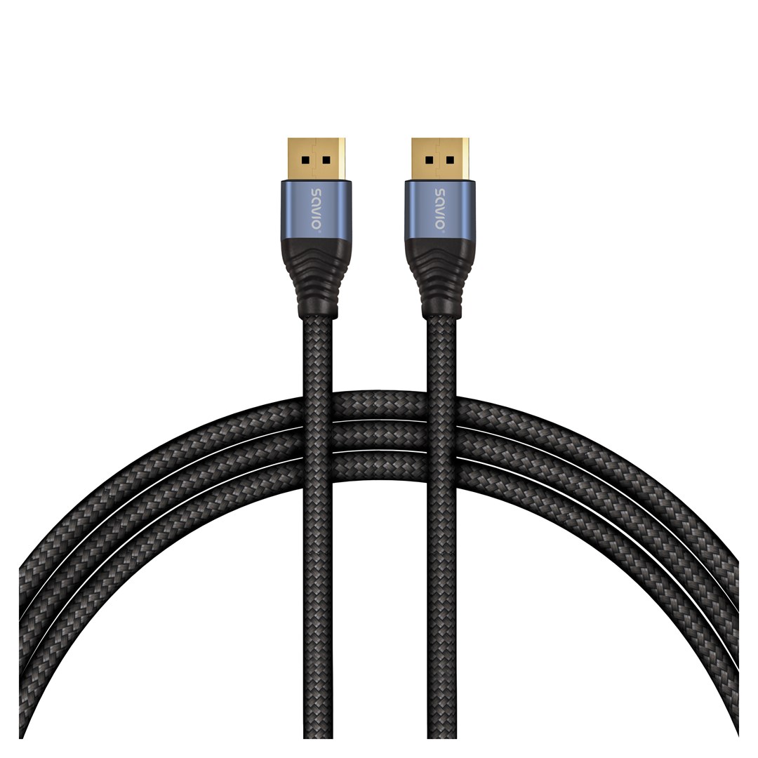Kabelis Savio DisplayPort 2.1 Male
