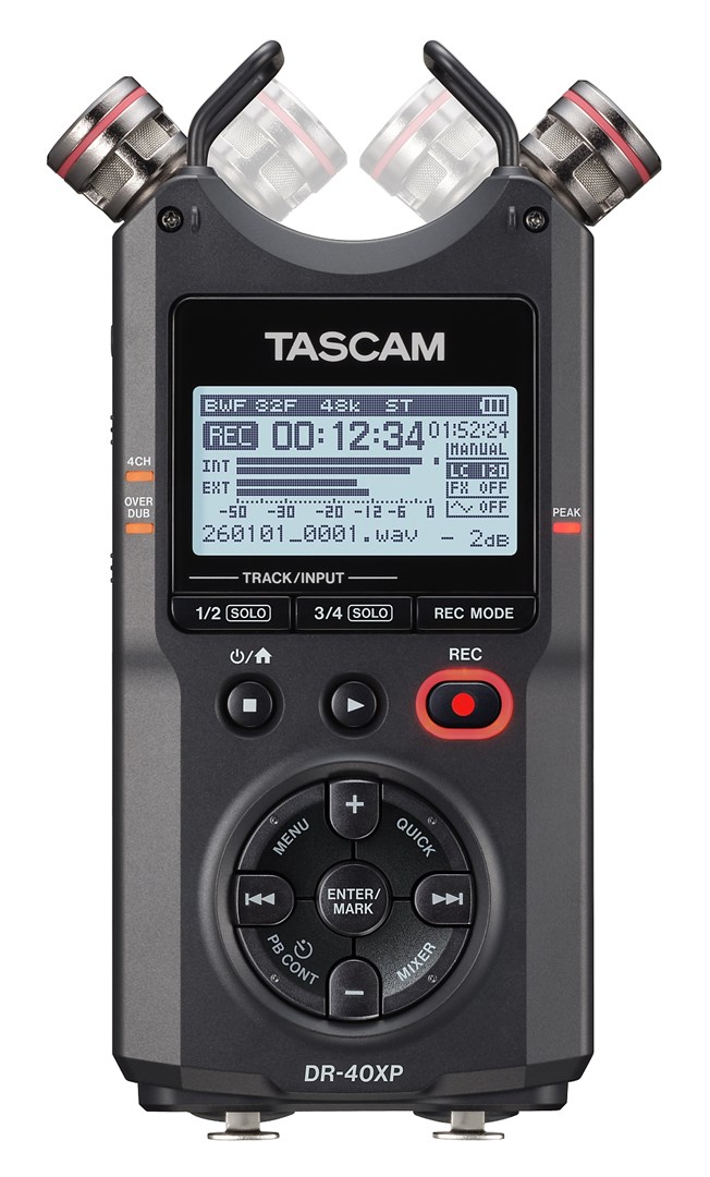 Tascam DR-40XP - pārnēsājams četru celiņu