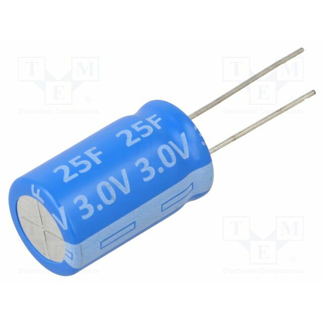 VIKING Supercapacitor; THT; 25F; 3VDC; Ø16x25mm
