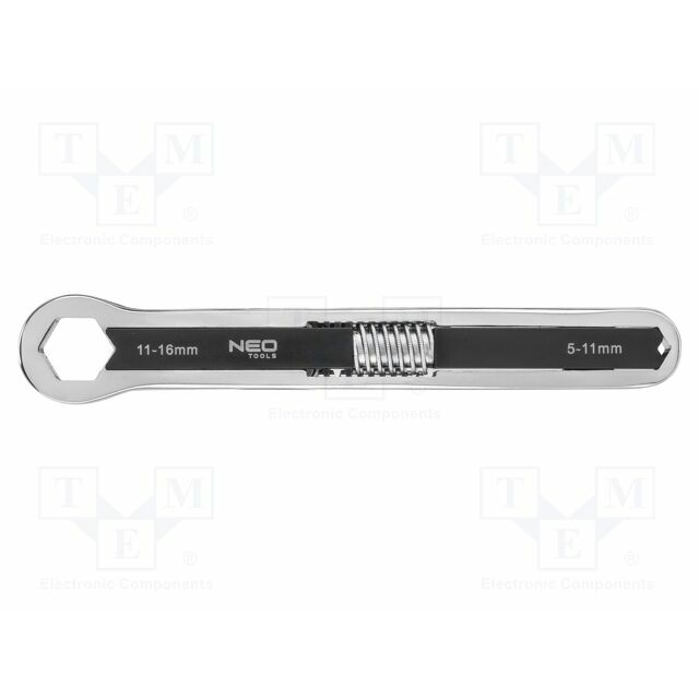 NEO TOOLS Wrench: adjustable; box; Chrom-vanadium
