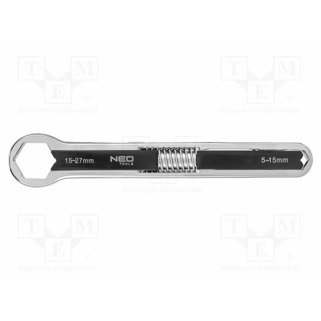 NEO TOOLS Wrench: adjustable; box; Chrom-vanadium