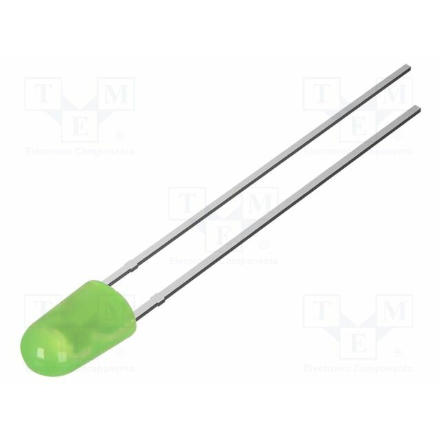 OPTOSUPPLY LED; green; oval; 3.9x3