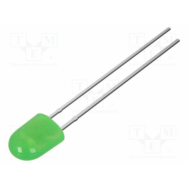 OPTOSUPPLY LED; green; oval; 5.2x3