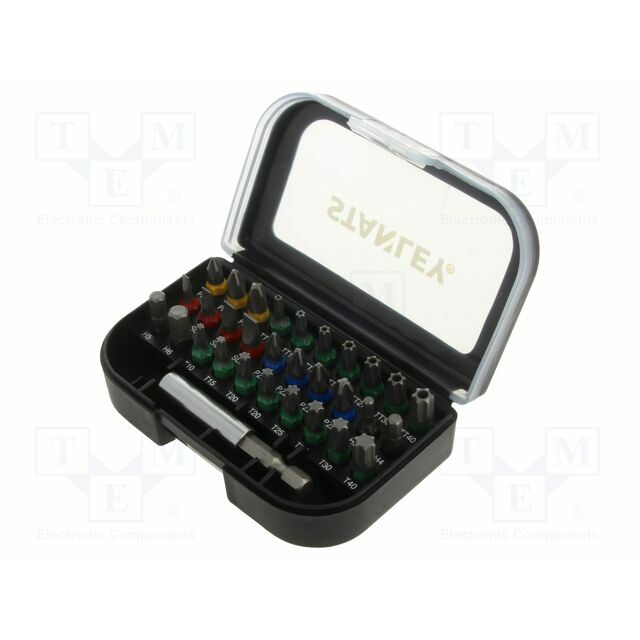 STANLEY Tools set: screwdriver bits; plastic