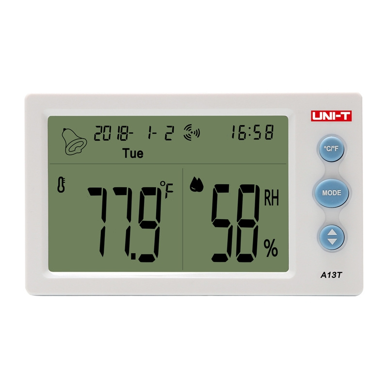 UNI-T Temperatūras-mitruma mērītājs ar pulksteni |