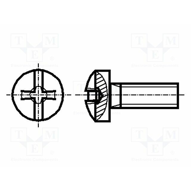 BOSSARD Screw; M3; M3x4; 0.5