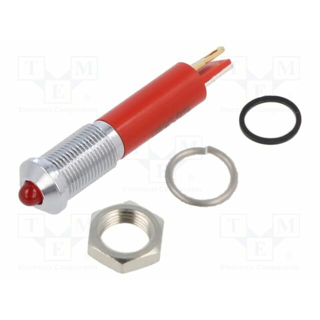 APEM Indicator: LED; prominent; red; Ø6mm