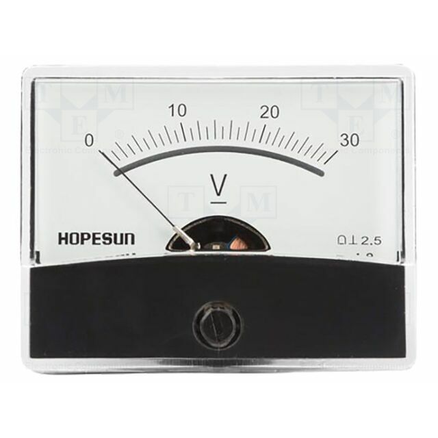 VELLEMAN Voltmeter; on panel; 0÷30V; Class: