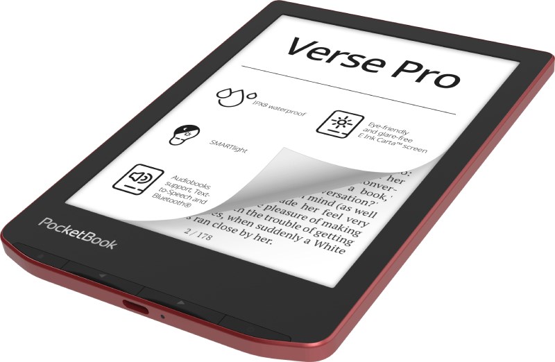 E-Reader|POCKETBOOK|Verse Pro|6"|1072x1448|1xUSB-C|Wireless LAN|Bluetooth|Red|PB634-3-WW | PB634-3-WW
