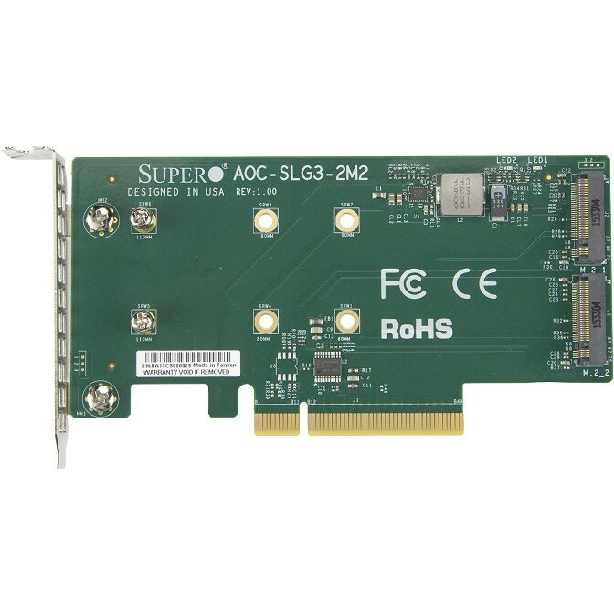 Supermicro AOC-SLG3-2M2 interface cards/adapter Internal M