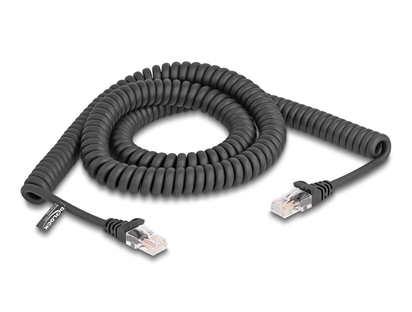 Delock RJ45 Coiled Cable male to
