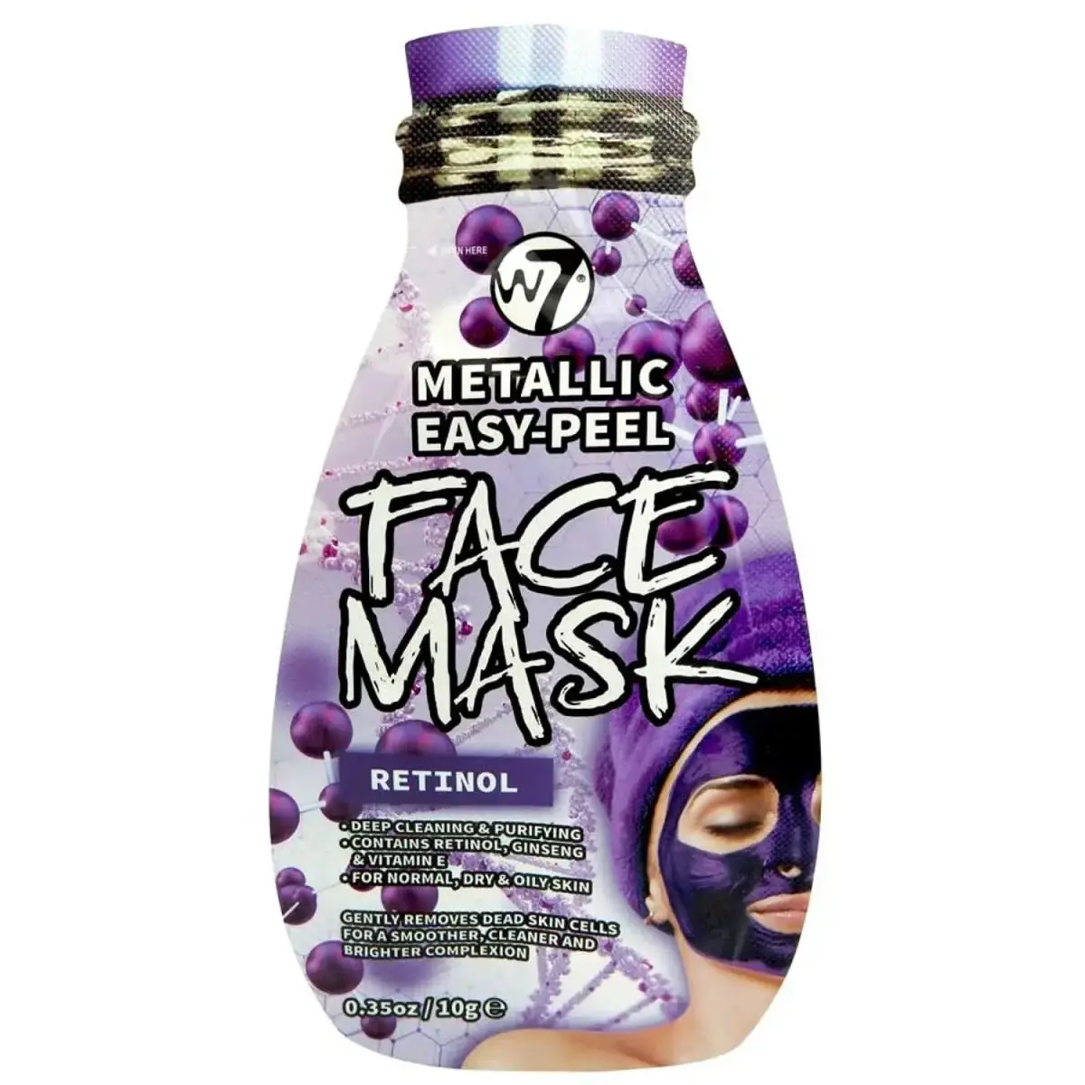 W7, Metallic Easy-Peel Retinol, Peel-Off Mask