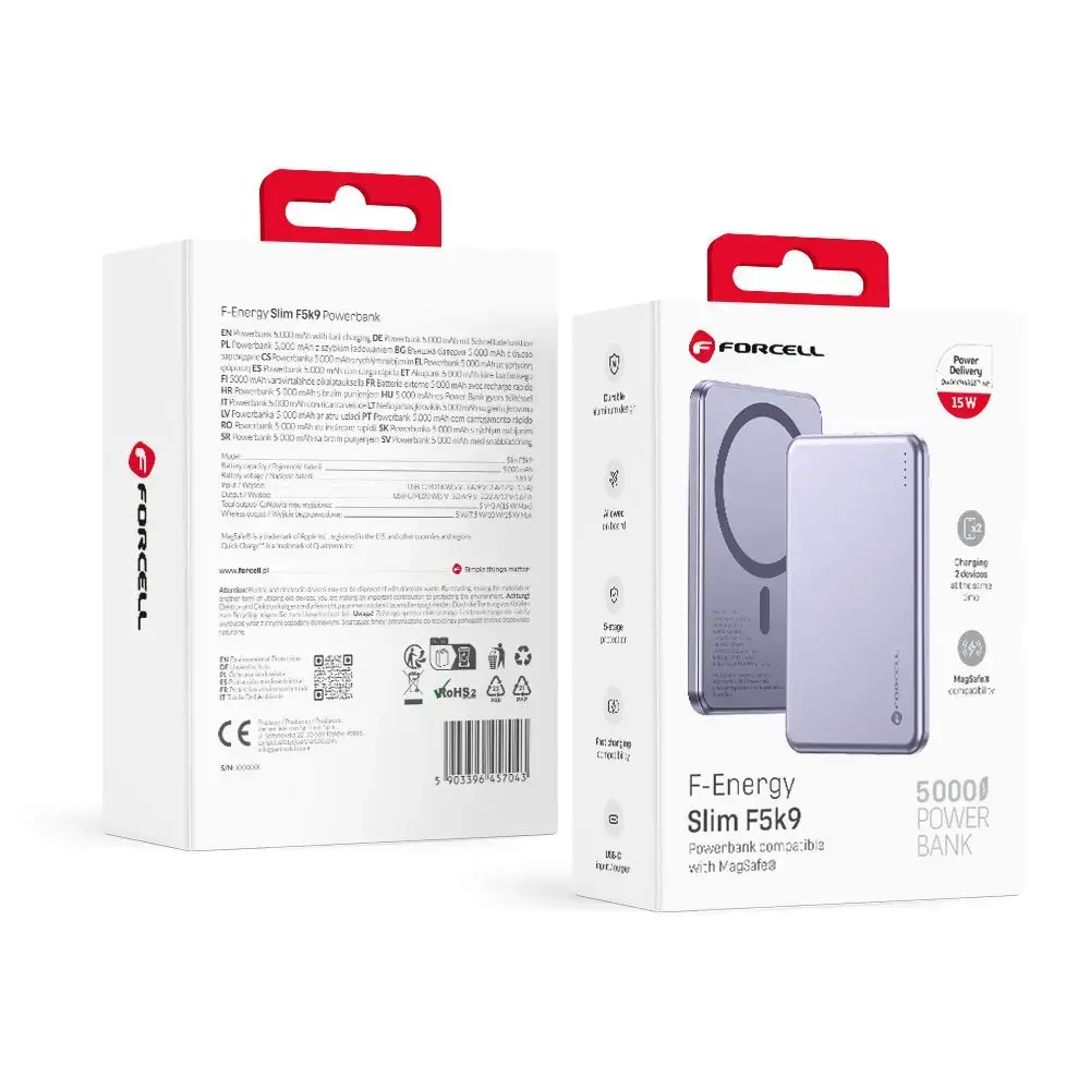 Powerbank compatible with MagSafe Forcell F-Energy