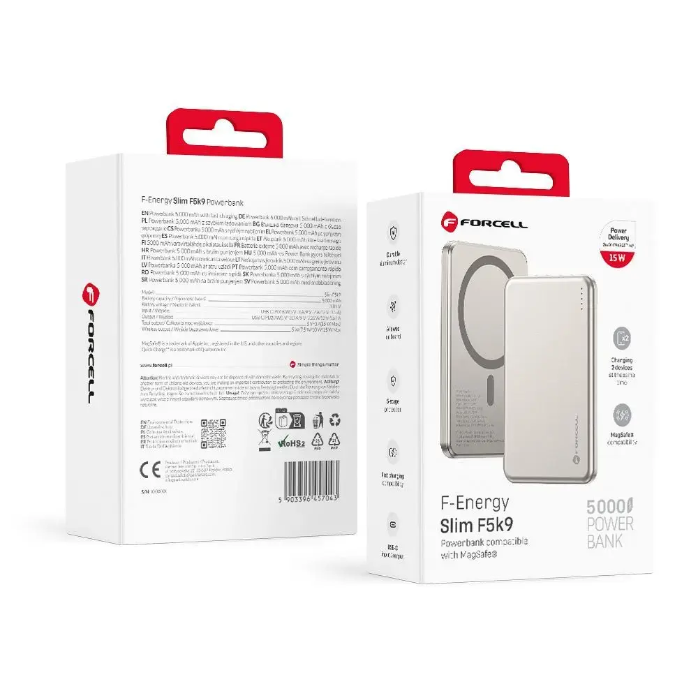 Powerbank compatible with MagSafe Forcell F-Energy