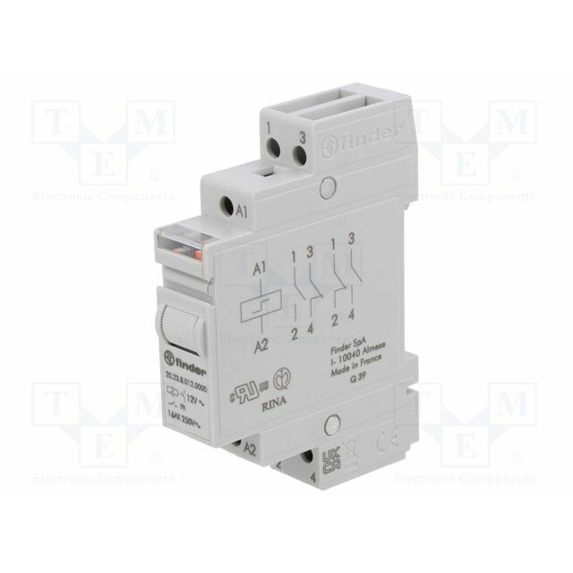 FINDER Relay: installation; bistable,impulse; NC