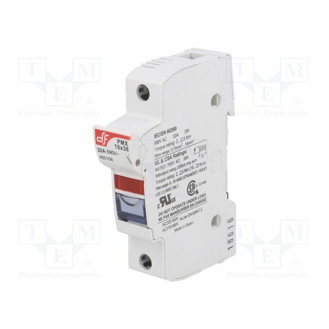 DF ELECTRIC Fuse holder; 10.3x38mm