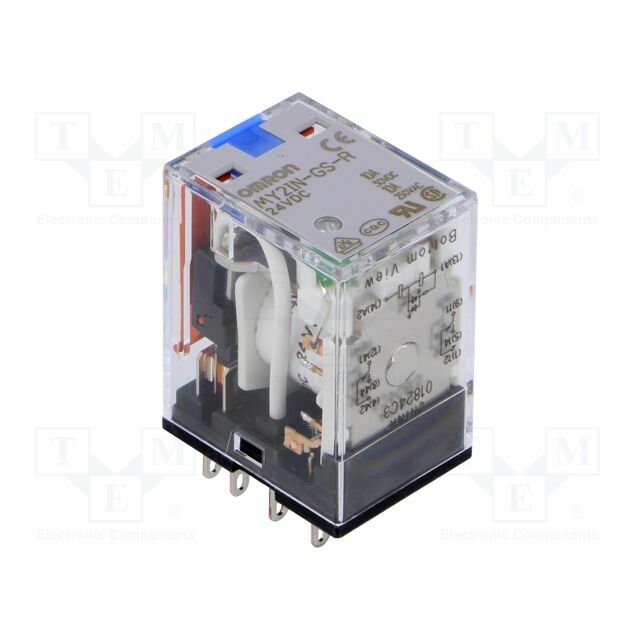 OMRON Relay: electromagnetic; Ucoil: 24VDC; DPDT