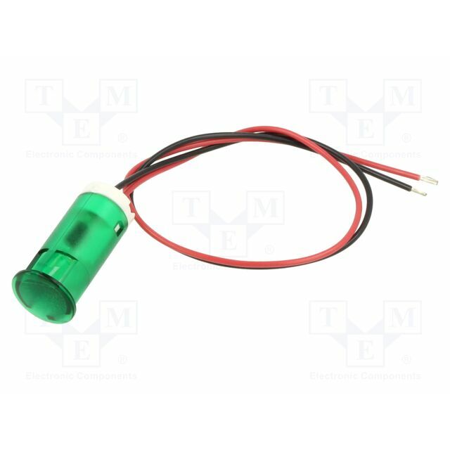 APEM Indicator: LED; flat; green bright