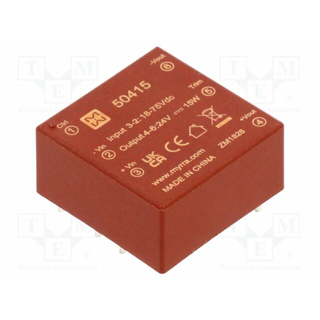 Converter: DC/DC; 15W; Uin: 18÷75VDC; Uout: