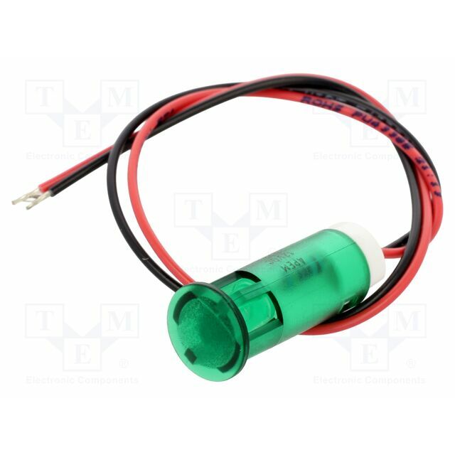 APEM Indicator: LED; flat; green; Ø10mm