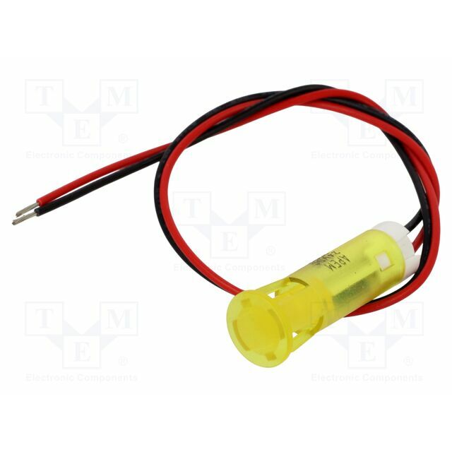 APEM Indicator: LED; flat; yellow; Ø8mm