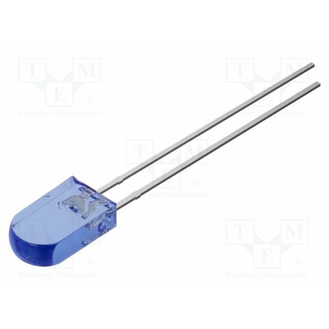 OPTOSUPPLY LED; blue; 500mcd; 100°; Front:
