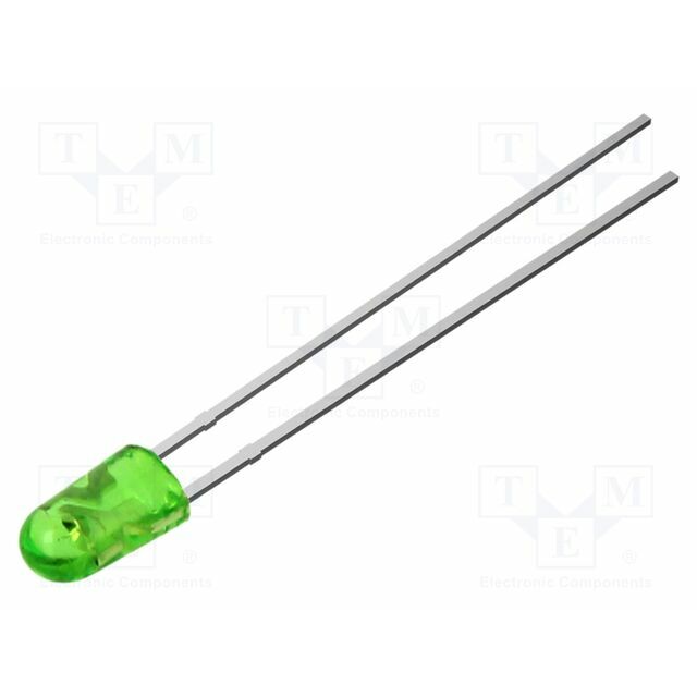 OPTOSUPPLY LED; green; oval; 3.9x3