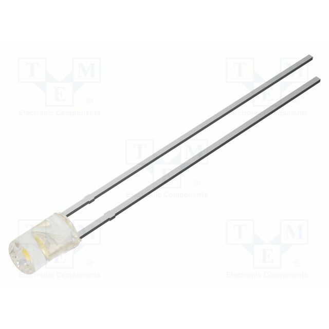 OPTOSUPPLY LED; white warm; 3mm; 600mcd