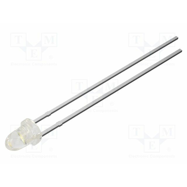 OPTOSUPPLY LED; white warm; 3mm; 14400mcd