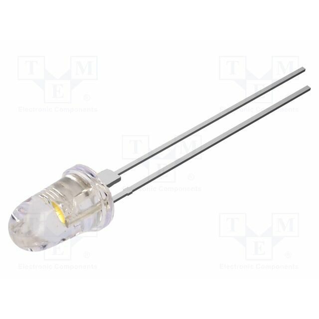 OPTOSUPPLY LED; white warm; 5mm; 120000mcd