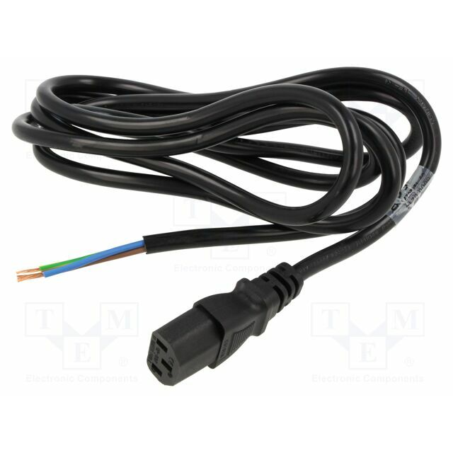 SCHURTER Cable; cable; 2m; black; Ioper