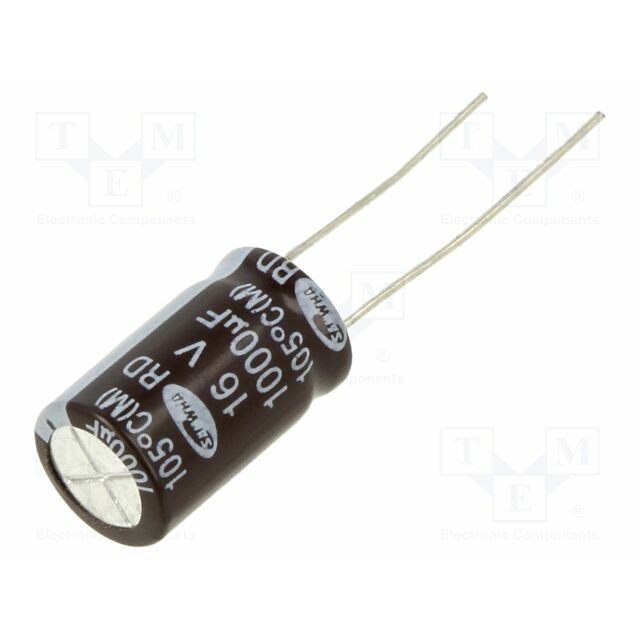 SAMWHA Capacitor: electrolytic; THT; 1000uF; 16VDC