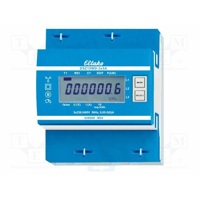 Single phase meter; for DIN rail