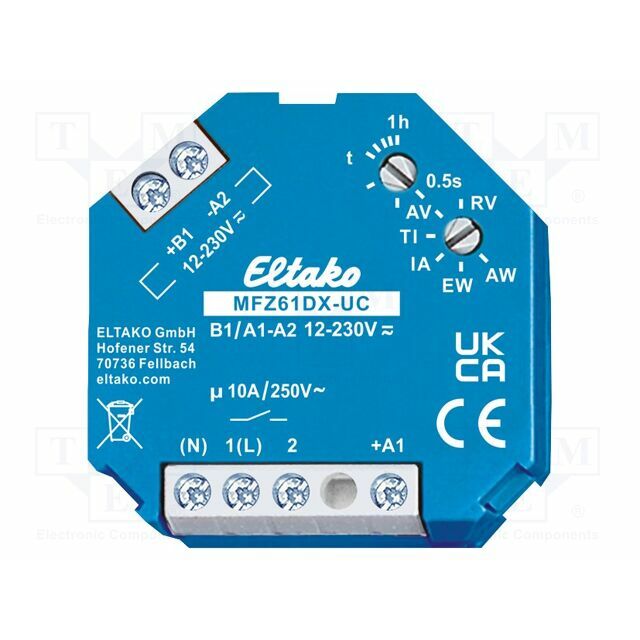 Timer; 250VAC/10A; for building in; Ucntrl: