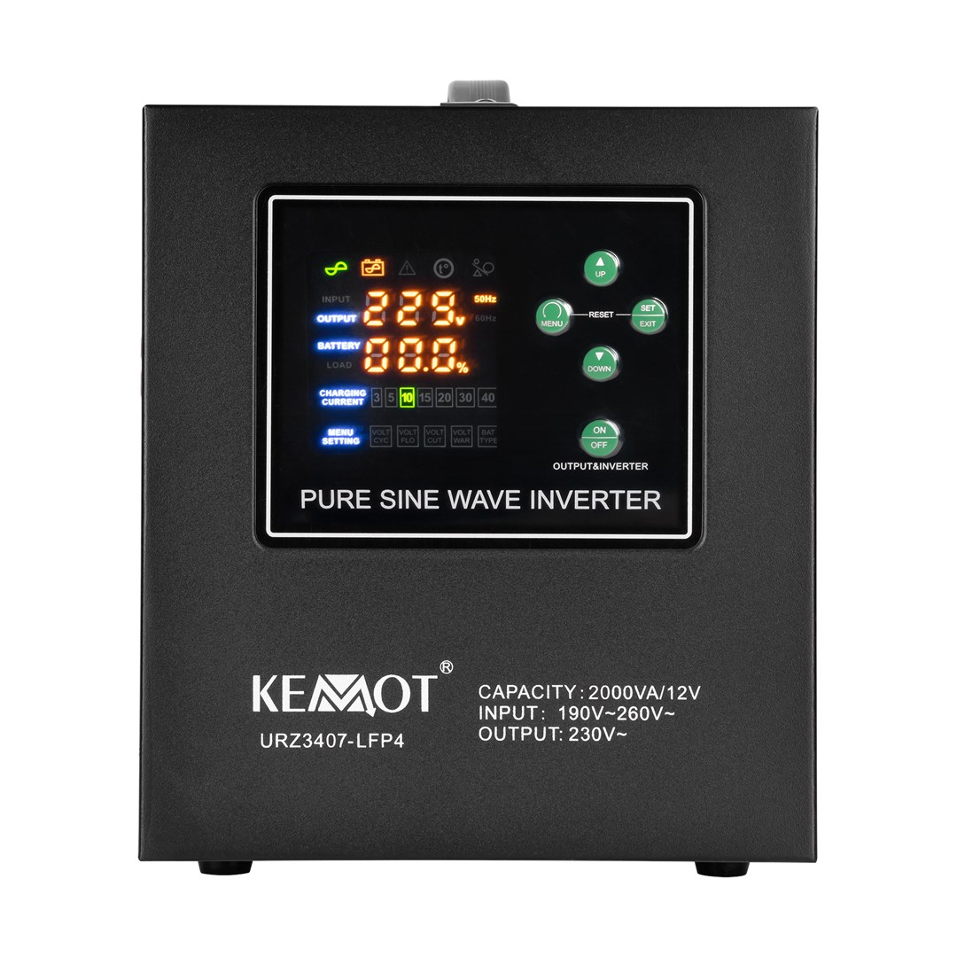 KEMOT PROsinus-2000-LPF4 12V/230V 2000VA/1200W strāvas pārveidotājs